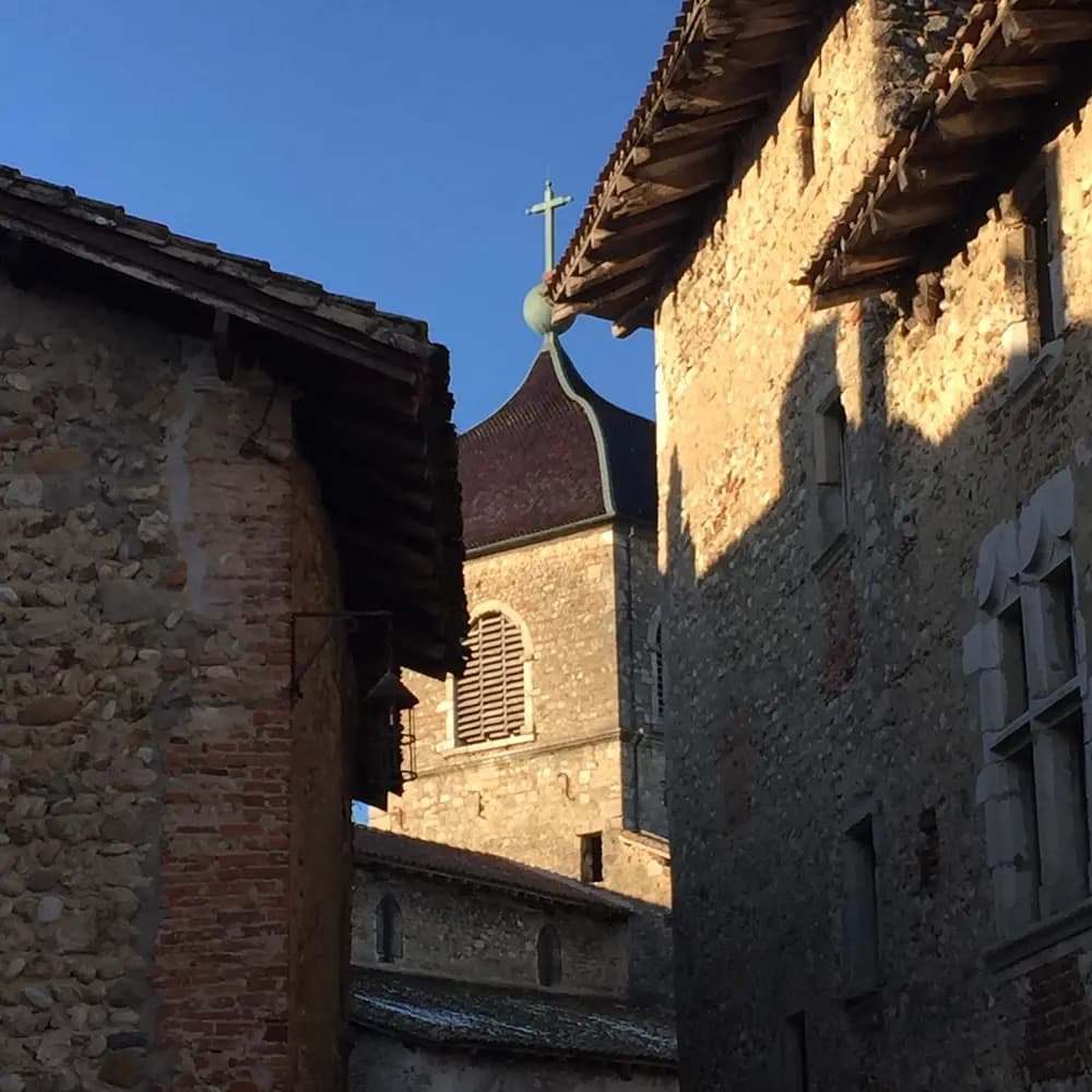 Photo de Pérouges vue du ciel